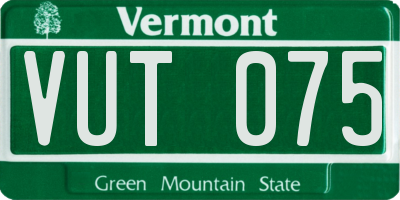 VT license plate VUT075