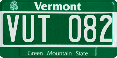 VT license plate VUT082