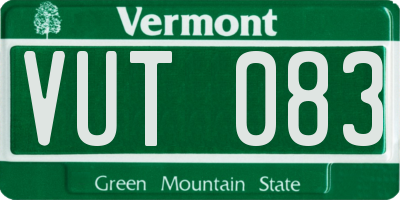 VT license plate VUT083