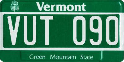 VT license plate VUT090