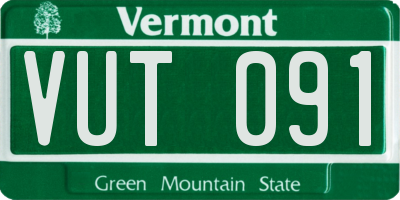 VT license plate VUT091
