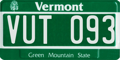 VT license plate VUT093