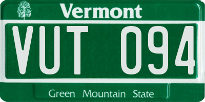 VT license plate VUT094