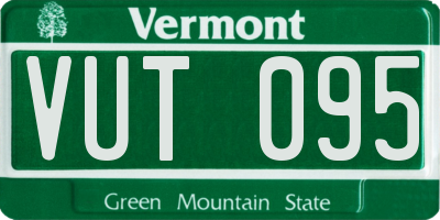 VT license plate VUT095