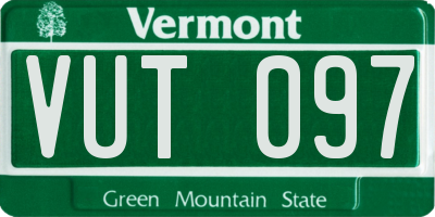 VT license plate VUT097