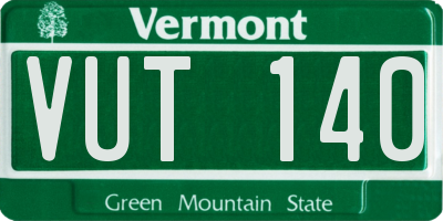 VT license plate VUT140