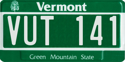 VT license plate VUT141