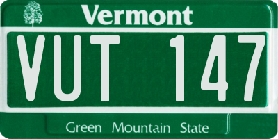 VT license plate VUT147