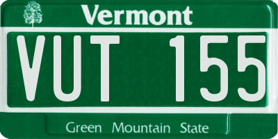 VT license plate VUT155