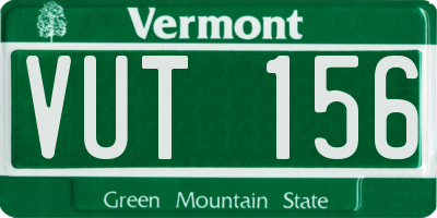 VT license plate VUT156