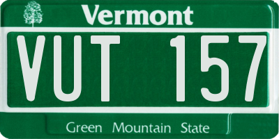 VT license plate VUT157