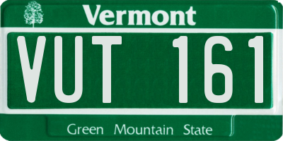 VT license plate VUT161