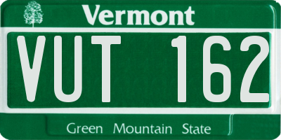 VT license plate VUT162