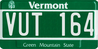 VT license plate VUT164