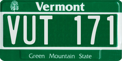 VT license plate VUT171