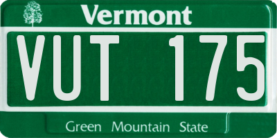VT license plate VUT175