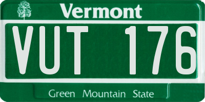 VT license plate VUT176