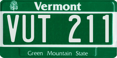 VT license plate VUT211