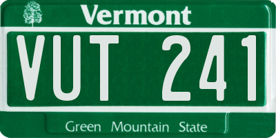 VT license plate VUT241
