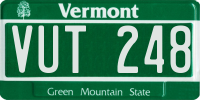 VT license plate VUT248