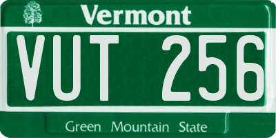 VT license plate VUT256