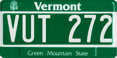 VT license plate VUT272