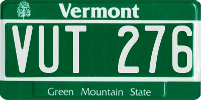 VT license plate VUT276