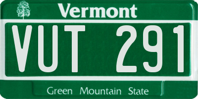 VT license plate VUT291