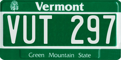 VT license plate VUT297