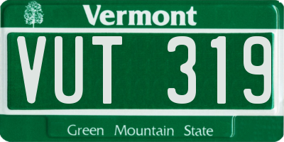 VT license plate VUT319