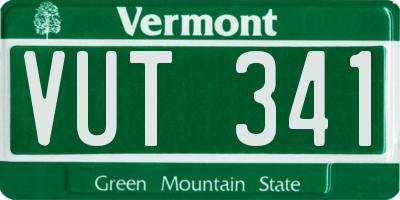 VT license plate VUT341