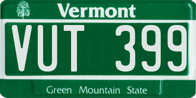 VT license plate VUT399