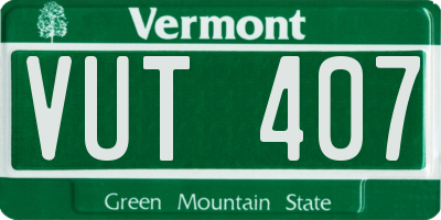VT license plate VUT407