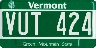 VT license plate VUT424