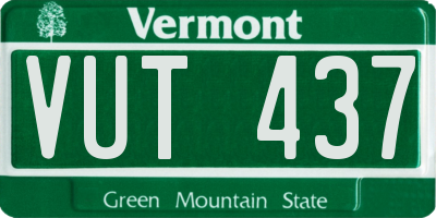 VT license plate VUT437