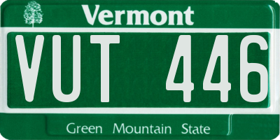 VT license plate VUT446