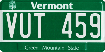 VT license plate VUT459