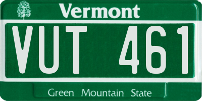 VT license plate VUT461