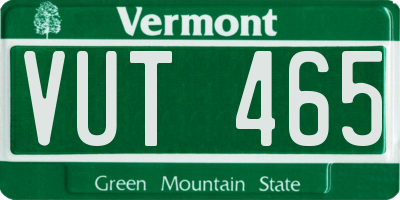 VT license plate VUT465