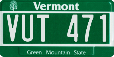 VT license plate VUT471