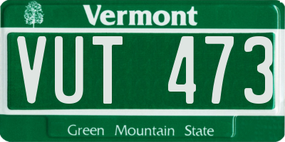 VT license plate VUT473