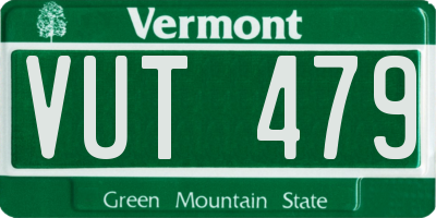 VT license plate VUT479