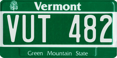 VT license plate VUT482
