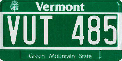 VT license plate VUT485