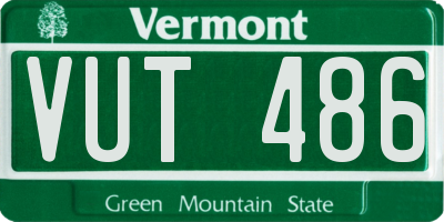 VT license plate VUT486