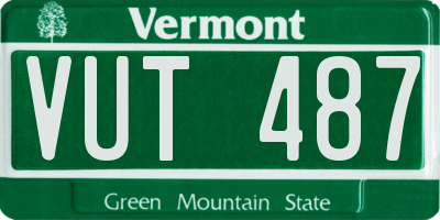 VT license plate VUT487