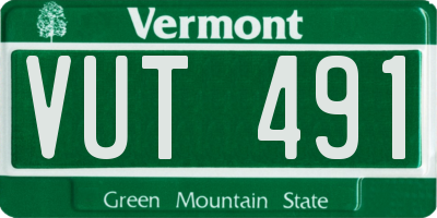 VT license plate VUT491