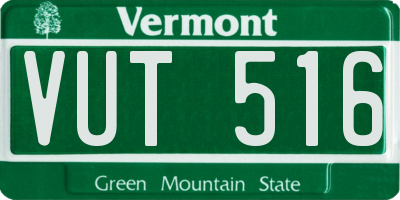 VT license plate VUT516