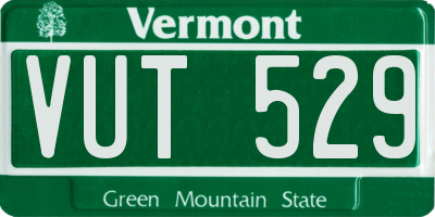 VT license plate VUT529