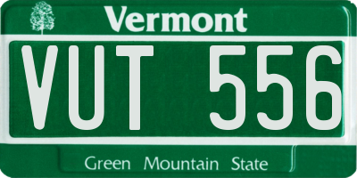 VT license plate VUT556